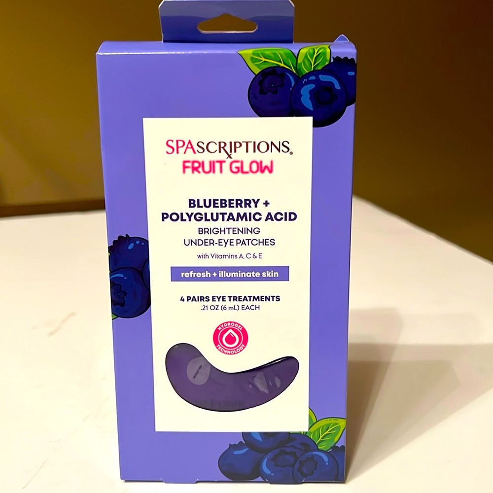 Spa scriptions fruit glow blueberry+ polyglutamic acid brightening under eye